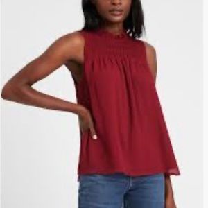 Banana Republic Sleeveless Baby Doll Blouse Red Size XXS
